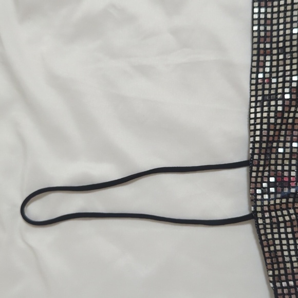 Princess Polly Nemara Bandeau Top, Color Black / Silver Size 12 - Picture 5 of 15